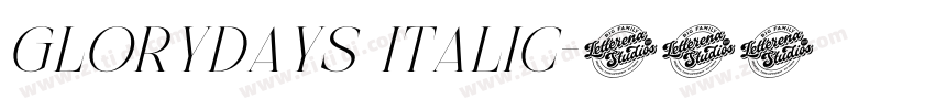 Glorydays Italic字体转换